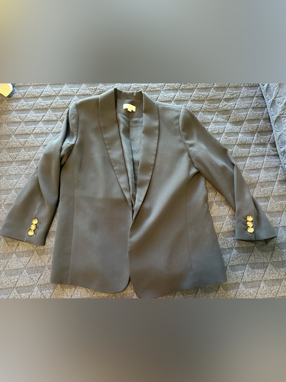 LOFT Navy Open-Front Blazer Jacket